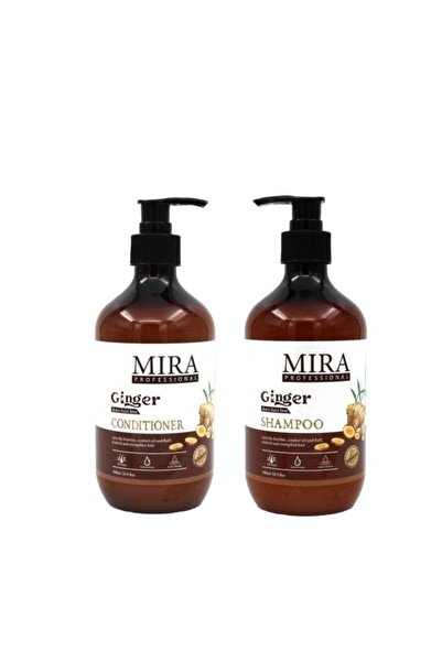 Mira مجموعة العناية بالشعر بالزنجبيل مع البروتين والكيراتين، شامبو 500 مل وبل...