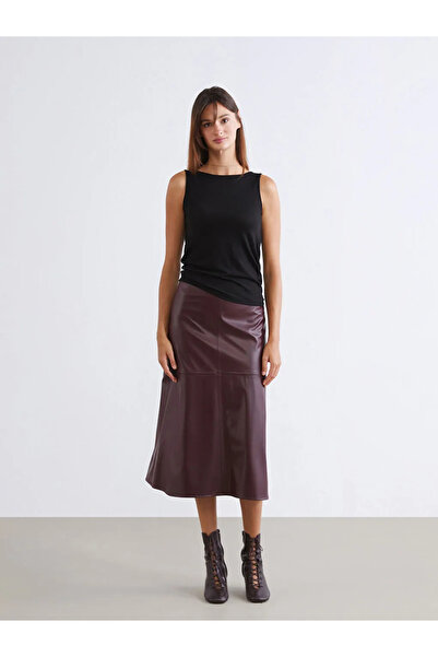 LC Waikiki Soulife Siyah Dökümlü Yaka Askılı Bluz