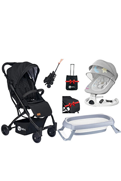 4 Baby 3 Parça Bebek Çeyiz Seti Kabin Bebek Arabası Elektrikli Ana Kucağı Bebek Küveti