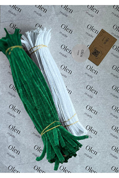 Olen Made Yeşil Şönil Tel Paketi (50'li Yeşil & 50'li Seçili Renk)
