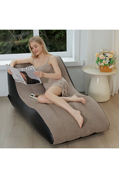 Shopi طقم أريكة هوائية خارجية قابلة للطي، كرسي استرخاء هوائي مع مسند للقدمين،...