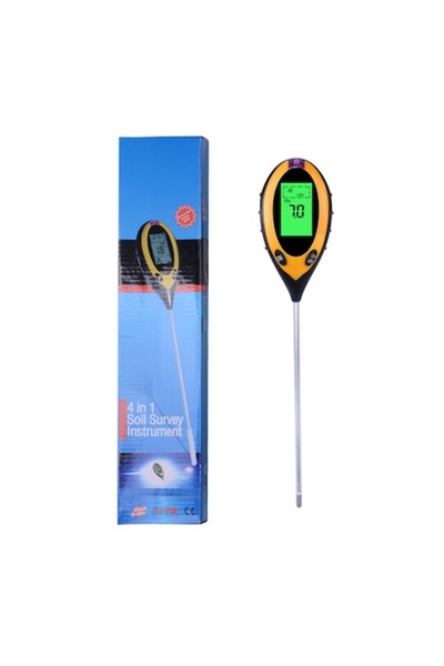 Q-Elite Tester de sol 4 în 1 - pH, umiditate, temperatură și lumină cu afișaj...