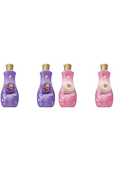 Semana Variety 4-pack: 2x Super Soft Care 1.3L (65 washes) + 2x Super Soft Sm...