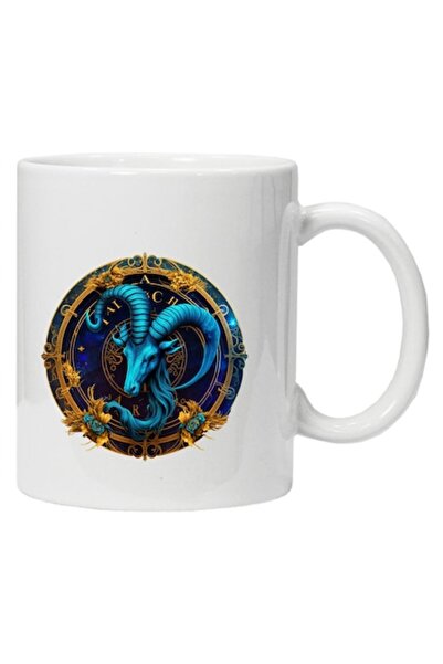 CRD PRINT Cană cu imprimeu cu zodii - model Capricorn, 330 ml, albă (CRD PRINT)