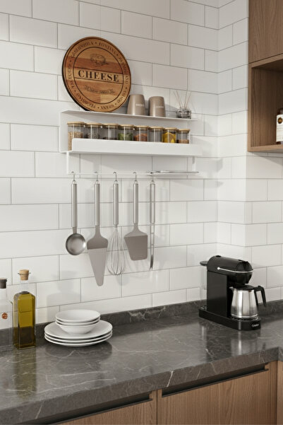 Grandmix Mutfak Duvar Rafı Askılı Baharatlık ve Mutfak Organizer