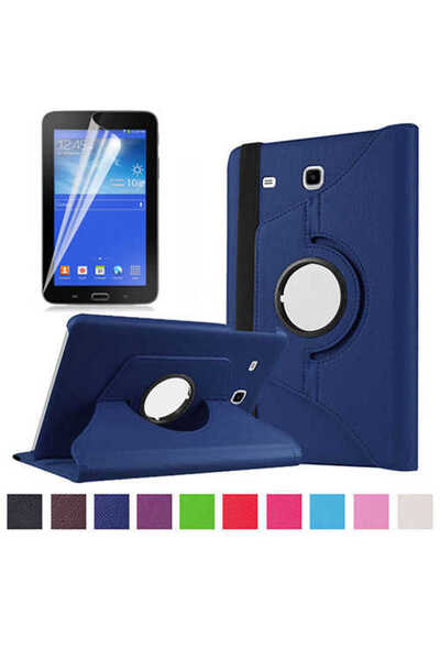 Netzy Galaxy Tab 3 Lite 7.0 T110 Compatible Safa Rotatable Stand Case-Navy Blue