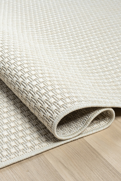 Colore Home سجادة من الجوت والسيزال الكريمي مع قاعدة مضادة للانزلاق، سجادة محبوكة من الجوت