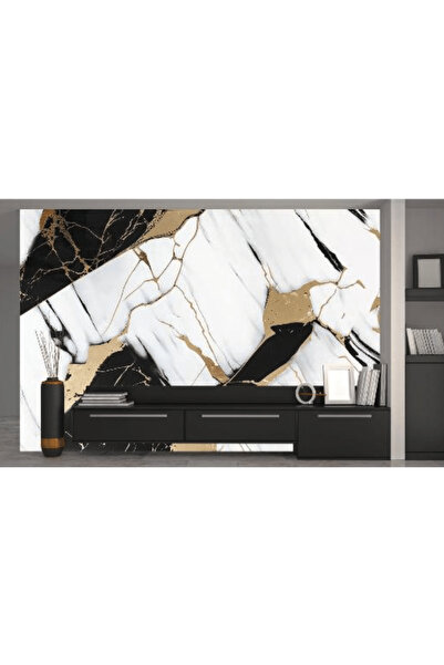 OEM Rola Tapet autoadeziv imitație marmură TJ-256, 3 m x 1,2 m, alb-negru cu ...