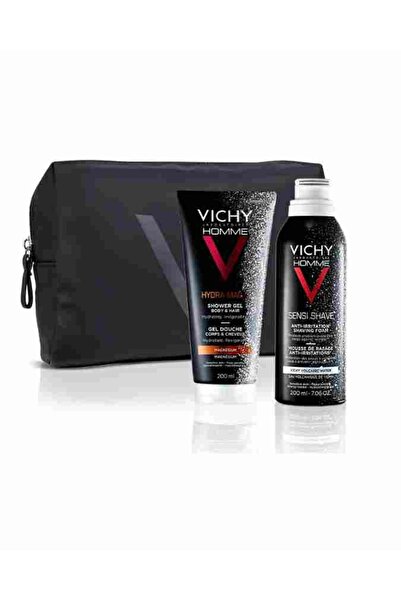Vichy Pochette Men's Gift Set – Hydra Mag C Shower Gel 200ml + Sensi Shave Shaving Foam 200ml
