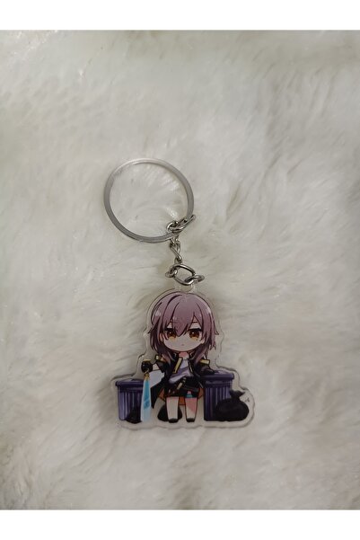 mertfigur حلية حقيبة صغيرة من الأكريليك على شكل سلسلة مفاتيح من هونكاي ستار ريل (4 سم)