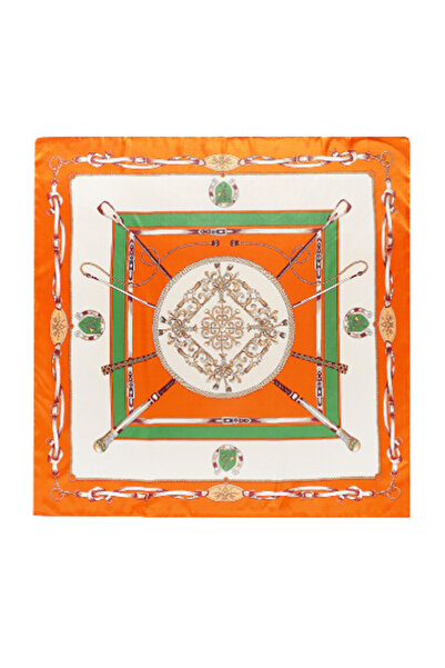 TChic Orange Belt Patterned Women's Shawl Scarf Accessory