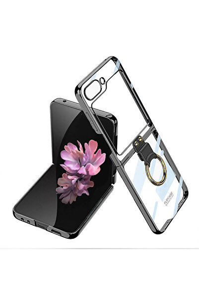 Netzy حافظة جالاكسي زد فليب 6 مع حلقة سافا كيبتا - أسود