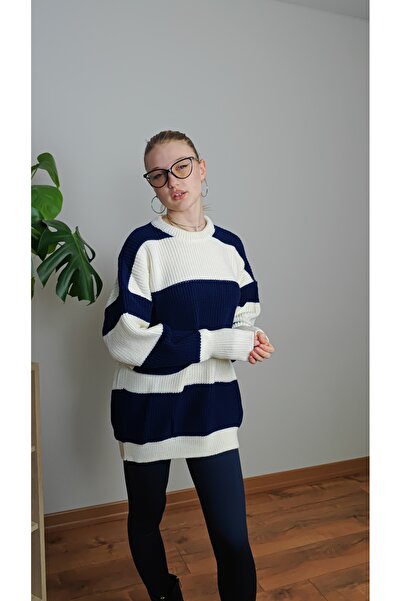 Aten Navy Blue/White Sweater