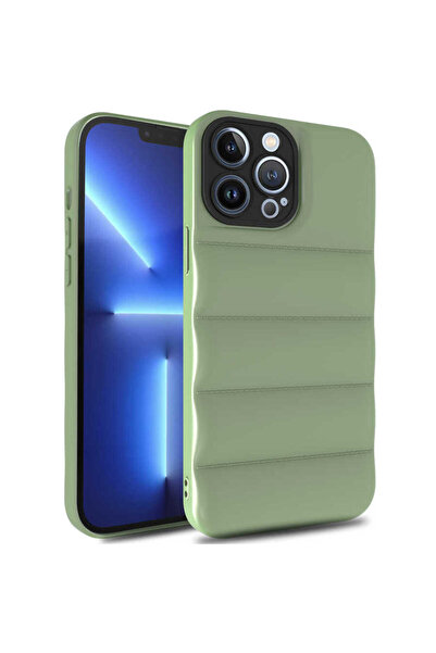 Netzy حافظة متوافقة مع هاتف iPhone 12 Pro Max من SAFA Kasis - أخضر فاتح