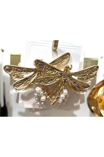 GLOW ACCESSORIES BAE قلادة فاخرة على شكل فراشة مرصعة باللؤلؤ
