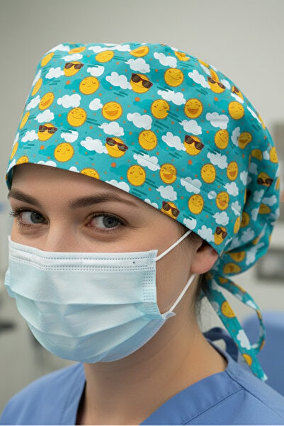 Lion Üniforma Gözlüklü Güneş Desenli Cerrahi Bone Unisex – Likralı Doktor Hem...