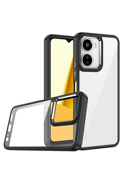 Netzy غطاء حماية لهاتف فيفو Y16 من سافا فلورا - أسود