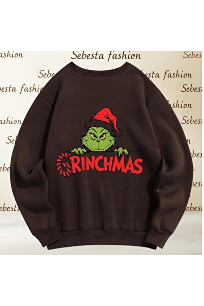 Sebesta Fashion Printed 3 Yarn Sha Fleece-Lined Nisex Crew Neck Ov Oversized ...