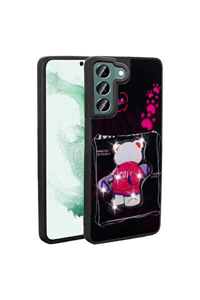 Netzy غطاء سيليكون لهاتف جالاكسي إس 22 من سافا أماس مع تصميم منقوش بارز ولامع...