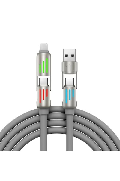 Q-Elite 4-in-1 Fast Charging Cable 3A/5A, PD 240W, 480 Mbps, 1m