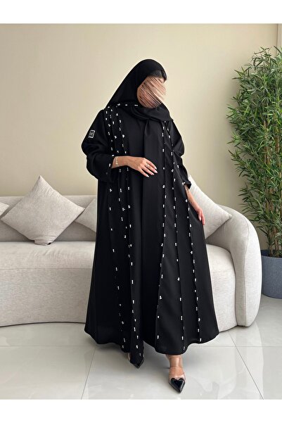 OLGA-ABAYA عباية أنيقة عصرية من آولجا القماش كتان مع شك لولو وقصة العباية ربع...