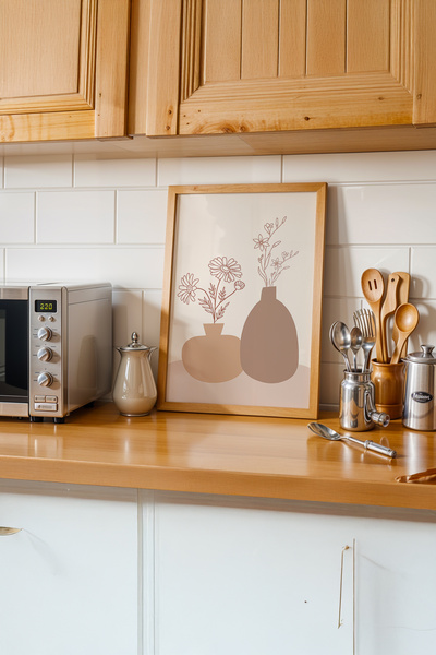 gxe.art Echilibrul Lemnului și Condimentelor |   Pictură cu poster cu rama di...