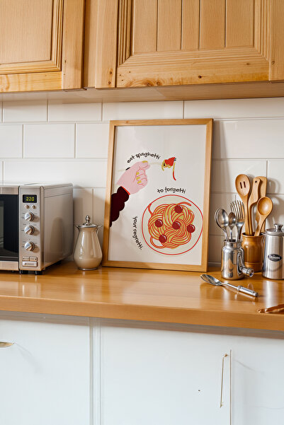 gxe.art Urme minime de bucătărie |   Pictură cu poster cu rama din lemn # 207