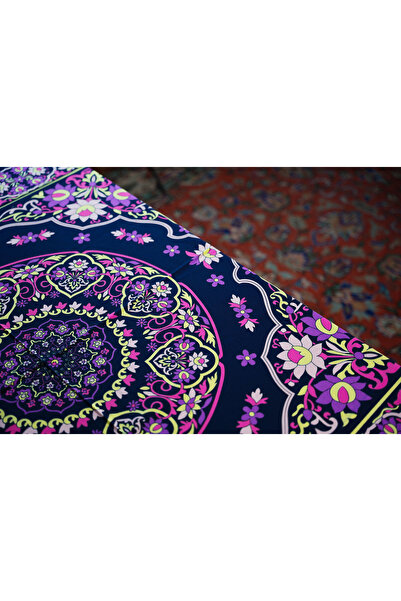 Komana Art مفرش طاولة من القطن بنقوش تقليدية - قابل للغسل، متين