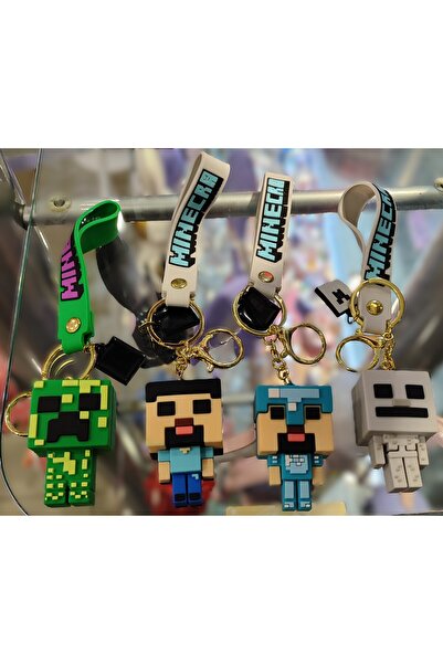 ada çanta kırtasiye Σετ 4 τεμαχίων μπρελόκ 3D από σκληρή σιλικόνη με φιγούρες...