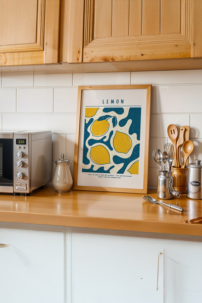 gxe.art Textura gustului etnic |   Pictură cu poster cu rama din lemn # 128