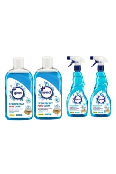 Igienol Set universal de curățare, 2x 1L Blue Fresh + 2x 750ml dezinfectant m...
