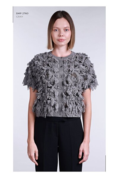 GARAJ Dokulu Kısa Kollu Hırka