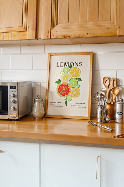 gxe.art Sensul natural de bucătărie |   Pictură cu poster cu rama din lemn # 173