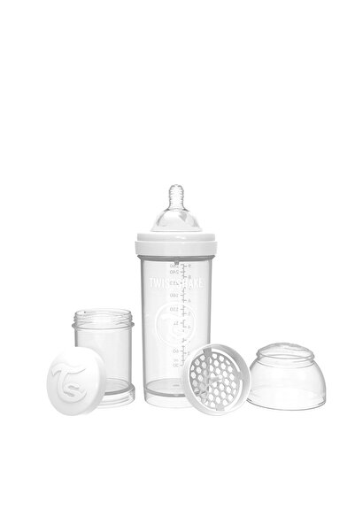 Twistshake Biberon anti-colici, 260 ml, White
