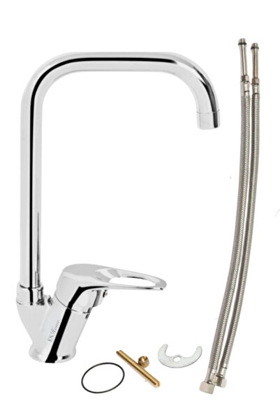 ESHOME حنفية مطبخ ميكس كرونو ميكس كرونو ميكس ميكس مربعة الشكل مع صنبور زاوية