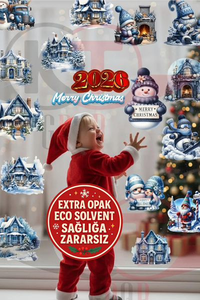 Kt Grup Novogodišnje plavo zimsko selo, božićni patuljci, snežne kuće 2026, s...