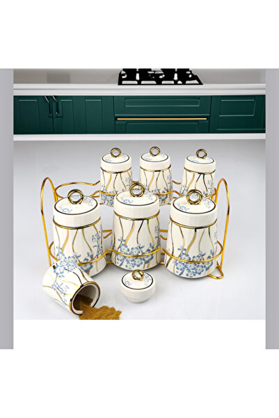 Kosova Ev dizaynım 7 li porselen baharat seti