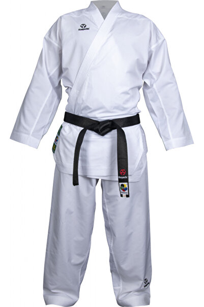 Hayashi Green Karate-Gi “Premium Kumite” (WKF approved) - alb, cu broderie al...