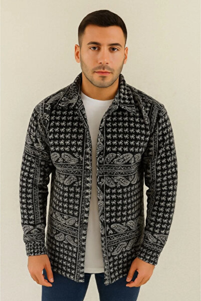 Zerenyus Men's Fleece Shirt – Oversized Styles - Black