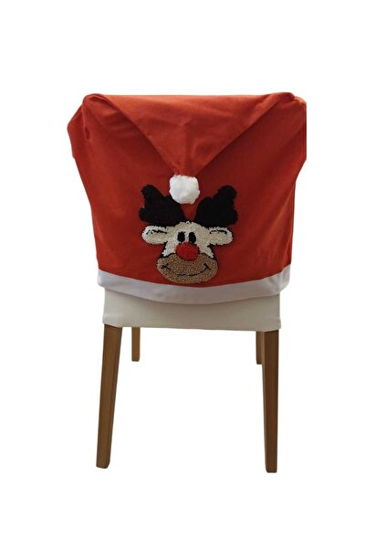 handedizayn Christmas Gift Ornament Reindeer Rudolph Patterned Chair Cover