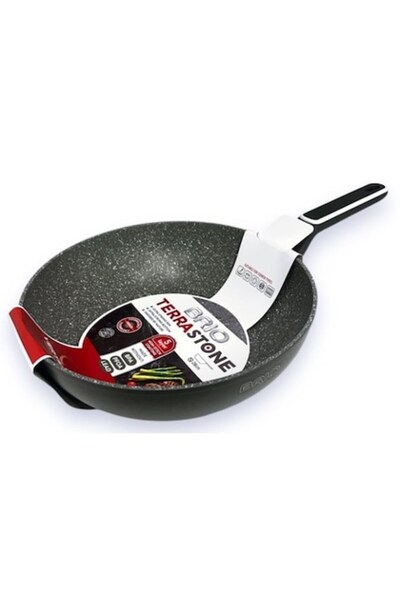BRIO STONE Wok BRIO Terra Stone - 5 straturi cu particule minerale, antiadere...