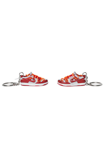 Nike Dunk Low x OW University Red Set Keychains