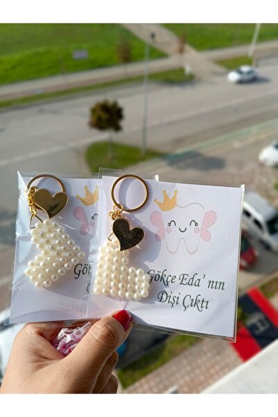 BursaTasarımDünyası 1 adet diş partisi, diş buğdayı, diş hediği hediyesi inci...