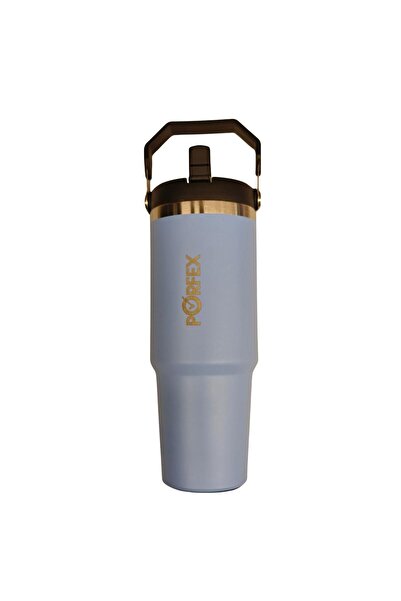 PORFEX ترمس أزرق مع شفاطة 1 لتر.