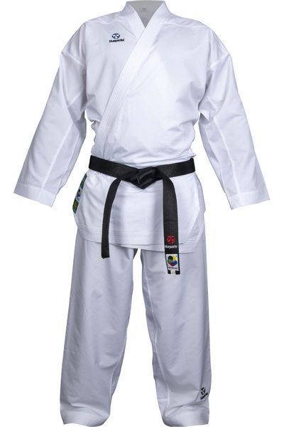 Hayashi Green Karate-Gi “Premium Kumite” (WKF approved) - alb, cu broderie albastra, marimea 190 cm