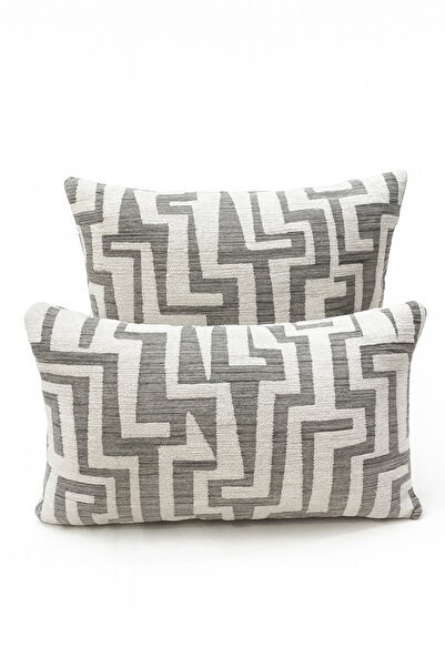 KAYALI HOME '' Labir '' Premium Διακοσμητικό Τετράγωνο Ορθογώνιο Σετ με δύο κ...