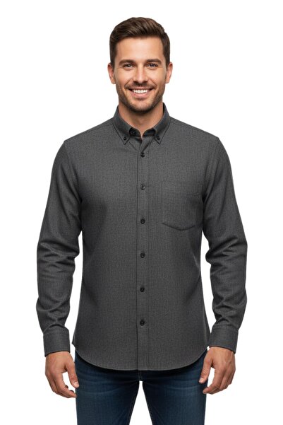 ADVANTE Men's Winter Long Sleeve Single Pocket Shirt Bgl-St04820