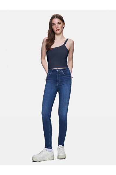 Ltb Slim Fit Navy Blue Tank Top with Straps