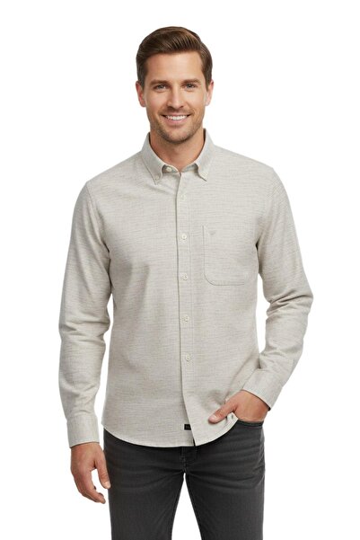 ADVANTE Men's Classic Long Sleeve Single Pocket Shirt Bgl-St04821