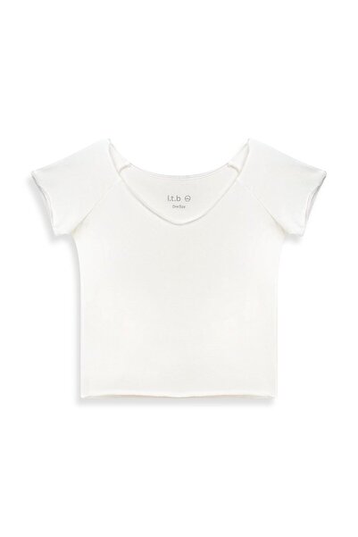 Ltb Short Sleeve V-Neck Basic White Undershirt